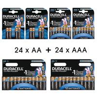 duracell ultra power 24x aa 24x aaa alkaline batteries