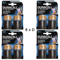 Duracell Ultra Power 8x D Size Alkaline Batteries