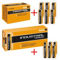 Duracell Industrial 16x AA + 16x AAA Alkaline Batteries