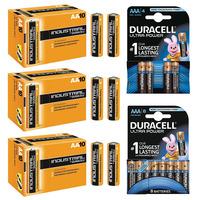 Duracell Industrial 36x AA + Duracell Ultra Power 12x AAA