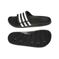 duramo slide sandals black and white