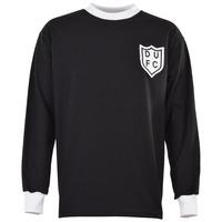 dundee united 1960s black retro football shirt