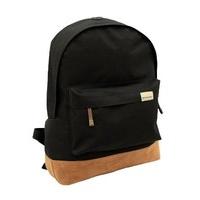 Dunlop Vintage Backpack School College Bag Travel Hiking Backpack Rucksack (Featherlight 250 Grams 42x28x14cm) (Black)