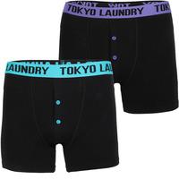 Durnford Boxer Shorts Set in Purple Opulence / Virdian Green  Tokyo Laundry