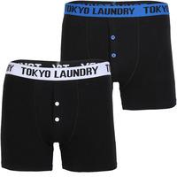 Durnford Boxer Shorts Set in Ocean / Optic White  Tokyo Laundry