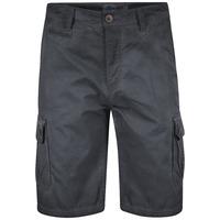 Dumont Cotton Cargo Shorts in Charcoal - Tokyo Laundry
