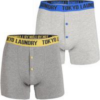 Dunbridge (2 Pack) Boxer Shorts Set in Ocean / Yellow  Tokyo Laundry