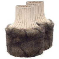 Dubarry Carton Faux Fur Cuffs, Elk, One Size