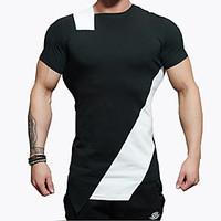 dudian mens going out simple active summer t shirtgeometric round neck ...