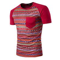 dudian mens going out simple active summer t shirtgeometric round neck ...