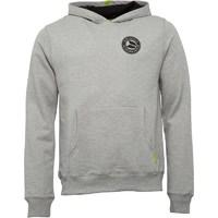 DuFFS Mens Hoody With Chest Print Grey Marl