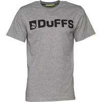 duffs mens printed t shirt grey marl