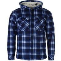 Dunlop Full Zip Checked Hoody Mens