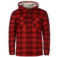 Dunlop Full Zip Checked Hoody Mens