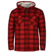 Dunlop Full Zip Checked Hoody Mens