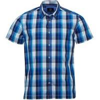 Duck and Cover Mens Rebel Short Sleeve Check Shirt Twilight