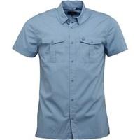 Duck and Cover Mens Ensign Short Sleeve Utility Shirt Ice Blue