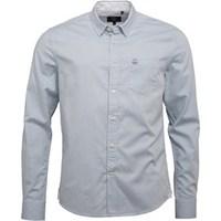 duck and cover mens emblem long sleeve oxford shirt glacier