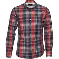 Duck and Cover Mens Robinson Long Sleeve Shirt Mars