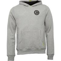 duffs mens hoody with chest print grey marl