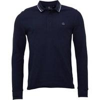 Duck and Cover Mens Sharpe Long Sleeve Polo Deep Navy