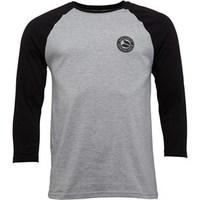 DuFFS Mens 3/4 Sleeve Raglan Top Grey Marl/Black