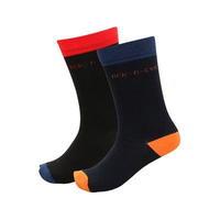 Duck and Cover Colour Block 2 Pack Mens Socks