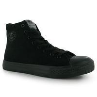 dunlop mens canvas high top trainers