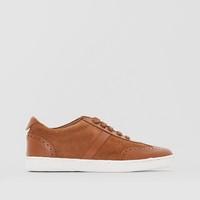 Dual Fabric Leather Trainers