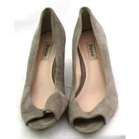Dune, size 6/39 light brown suede peep toe shoes