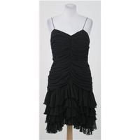 Dusk: Size 14: Black ruched sleeveless dress