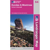 Dundee & Montrose - OS Landranger Active Map Sheet Number 54