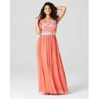 Dusky Pink Embroidered Maxi Dress
