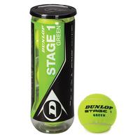 dunlop stage 1 green mini tennis balls tube of 3