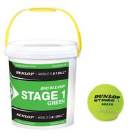 dunlop stage 1 green mini tennis balls 60 ball bucket