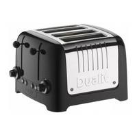 dualit 4 slice lite toaster in black 46205