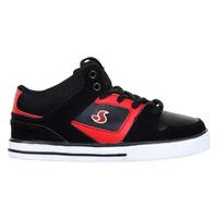 DVS Everett Mid Kids Skate Shoes - Black/Red