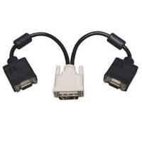 Dvi-i M To (2) Hd15-f Adapter/splitter Cable - 1 Ft.