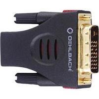 DVI / HDMI Adapter [1x DVI plug 19-pin - 1x HDMI socket] Black gold plat