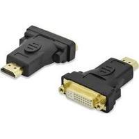 DVI / HDMI Adapter [1x HDMI plug - 1x DVI socket 29-pin] Black gold plat