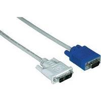 dvi vga cable 1x dvi plug 23 pin 1x vga plug 180 m grey hama