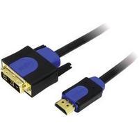 dvi hdmi cable 1x dvi plug 19 pin 1x hdmi plug 5 m black logilink