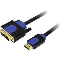 DVI / HDMI Cable [1x DVI plug 19-pin - 1x HDMI plug] 3 m Black LogiLink