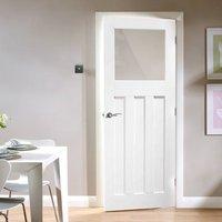 DX 1930\'s White Door with Obscure Safety Glass