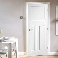 DX 30\'s Shaker Style White Primed Panelled Fire Door is 1/2 Hour Fire Rated
