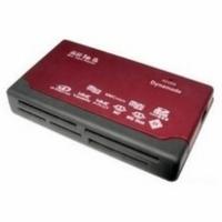 dynamode 6 slot usb multi card reader red