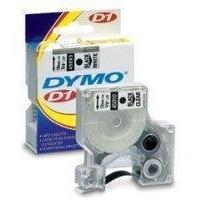 Dymo D1 Permanent Tape 12mm x5.5 Metres Black/White