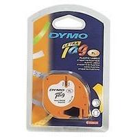 Dymo Letratag Plastic Tape 12mm x4 Metres Hyper Yellow