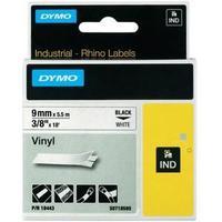 Dymo (9mm) Coloured Vinyl Tape (Black on White) for Dymo RhinoPRO 5000 Label Printer