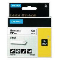 Dymo (19mm) Coloured Vinyl Tape (Black on White) for Dymo RhinoPRO 5000